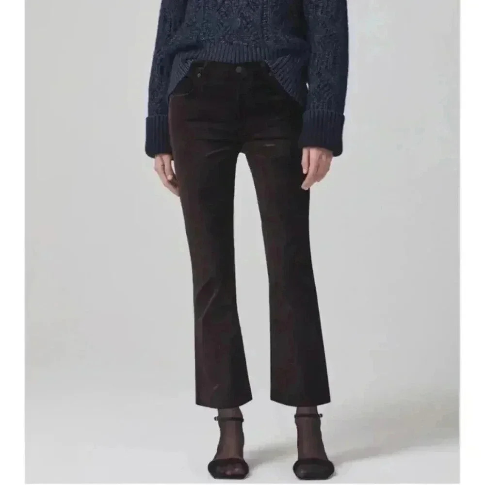 NWT Citizens Isola Cropped Boot Cut Velvet Jeans size 32
